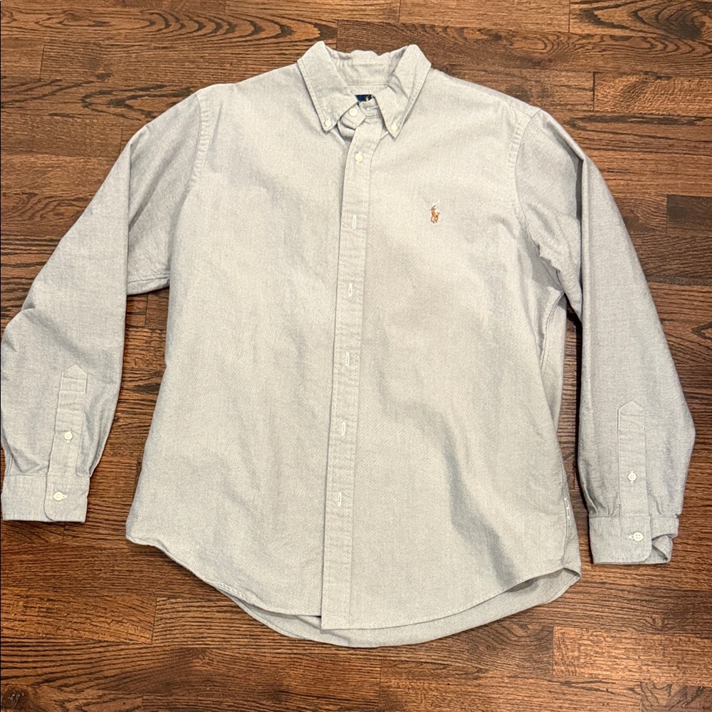 Ralph Lauren Light Gray Button Down Shirt